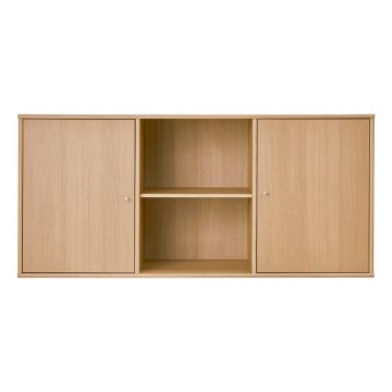 Comodă în culoare naturală joasă cu aspect de lemn de stejar suspendată 133x61 cm Mistral – Hammel Furniture Comodă în culoare naturală joasă cu aspect de lemn de stejar suspendată 133x61 cm Mistral – Hammel Furniture