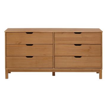 Comodă în culoare naturală joasă din lemn de pin 150x75 cm Post – Støraa Comodă în culoare naturală joasă din lemn de pin 150x75 cm Post – Støraa