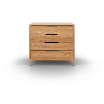 Comodă în culoare naturală joasă din lemn de stejar 95x80 cm Twig – The Beds Comodă în culoare naturală joasă din lemn de stejar 95x80 cm Twig – The Beds