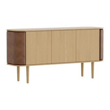 Comodă în culoare naturală/maro deschis joasă cu aspect de lemn de stejar 150x75 cm Treasures – UMAGE Comodă în culoare naturală/maro deschis joasă cu aspect de lemn de stejar 150x75 cm Treasures – UMAGE