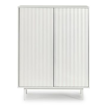 Comodă înaltă albă 97x130 cm Sierra - Teulat