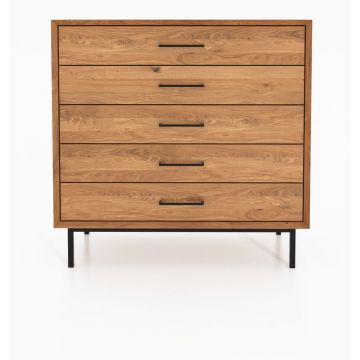 Comodă înaltă din lemn de stejar 97x95 cm Abies – The Beds Comodă înaltă din lemn de stejar 97x95 cm Abies – The Beds