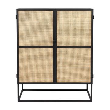 Comodă înaltă din ratan 80x100 cm Guuji - White Label Comodă înaltă din ratan 80x100 cm Guuji - White Label