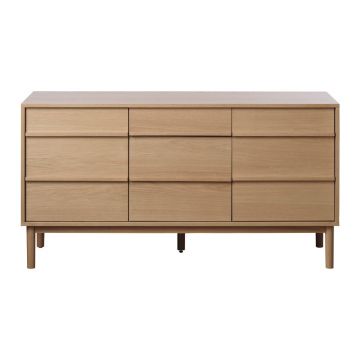 Comodă joasă cu aspect de lemn de stejar 75x140 cm Ponza – Unique Furniture Comodă joasă cu aspect de lemn de stejar 75x140 cm Ponza – Unique Furniture
