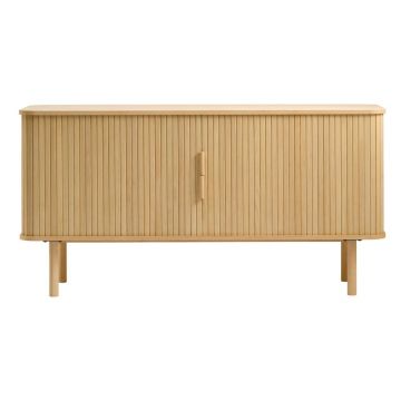 Comodă joasă cu aspect de lemn de stejar cu ușă glisantă 76x160 cm Cavo – Unique Furniture Comodă joasă cu aspect de lemn de stejar cu ușă glisantă 76x160 cm Cavo – Unique Furniture