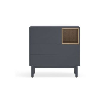 Comodă joasă de culoare gri închis 90x90 cm Corvo - Teulat