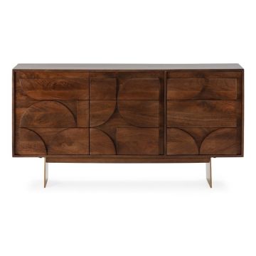 Comodă maro din lemn de mango 145x76x40 cm Trisha – MOME Comodă maro din lemn de mango 145x76x40 cm Trisha – MOME