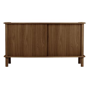 Comodă maro din lemn de stejar cu ușă glisantă 135x73,5x48 cm Italic – UMAGE