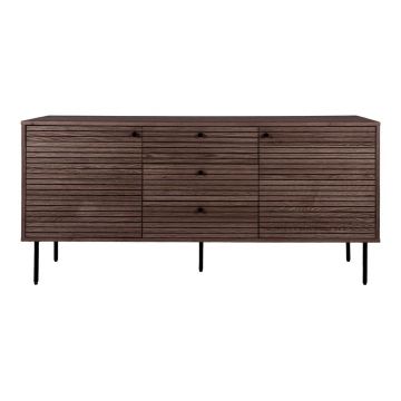 Comodă maro închis joasă cu aspect de lemn de stejar 150x74 cm Kyoto – House Nordic Comodă maro închis joasă cu aspect de lemn de stejar 150x74 cm Kyoto – House Nordic