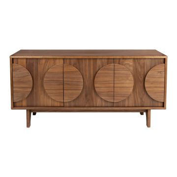 Comodă maro joasă cu aspect de lemn de nuc 120x58 cm Groove – Zuiver Comodă maro joasă cu aspect de lemn de nuc 120x58 cm Groove – Zuiver