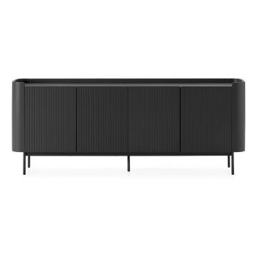 Comodă neagră 200x80x40 cm Willa – MOME Comodă neagră 200x80x40 cm Willa – MOME