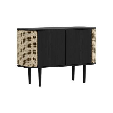 Comodă neagră/în culoare naturală joasă cu aspect de lemn de stejar 109x75 cm Treasures – UMAGE Comodă neagră/în culoare naturală joasă cu aspect de lemn de stejar 109x75 cm Treasures – UMAGE