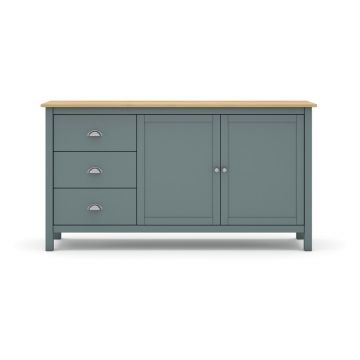 Comodă verde prăfuit din lemn de pin 150x80x40 cm Misti – Marckeric Comodă verde prăfuit din lemn de pin 150x80x40 cm Misti – Marckeric