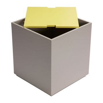 Cufăr galben/gri din lemn masiv de frasin 40x45 cm Vault – Hübsch Cufăr galben/gri din lemn masiv de frasin 40x45 cm Vault – Hübsch