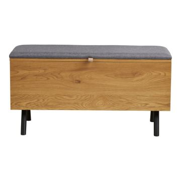 Cufăr în culoare naturală cu aspect de lemn de stejar 92x48x33 cm Barco – House Nordic Cufăr în culoare naturală cu aspect de lemn de stejar 92x48x33 cm Barco – House Nordic