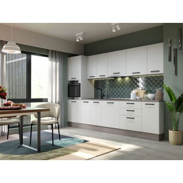 Mobila Bucatarie Elva 304,8 cm Alb Perlat - Configuratia 20 Mobila Bucatarie Elva 304,8 cm Alb Perlat - Configuratia 20