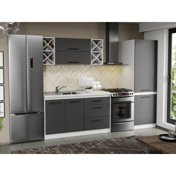 Mobila Bucatarie gri Sofi - 102 - 200 cm Mobila Bucatarie gri Sofi - 102 - 200 cm