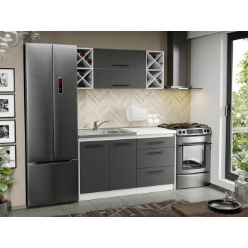 Mobila Bucatarie gri Sofi - 105 - 140 cm Mobila Bucatarie gri Sofi - 105 - 140 cm