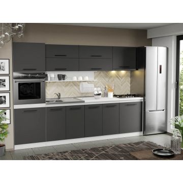 Mobila Bucatarie gri Sofi - 109 - 280 cm Mobila Bucatarie gri Sofi - 109 - 280 cm