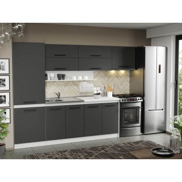 Mobila Bucatarie gri Sofi - 110 - 280 cm Mobila Bucatarie gri Sofi - 110 - 280 cm