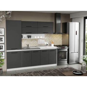 Mobila Bucatarie Gri Sofi - 111 - 220 cm Mobila Bucatarie Gri Sofi - 111 - 220 cm