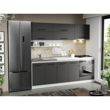 Mobila Bucatarie gri Sofi - 112 - 220 cm Mobila Bucatarie gri Sofi - 112 - 220 cm