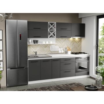 Mobila Bucatarie Gri Sofi - 115 - 230 cm Mobila Bucatarie Gri Sofi - 115 - 230 cm