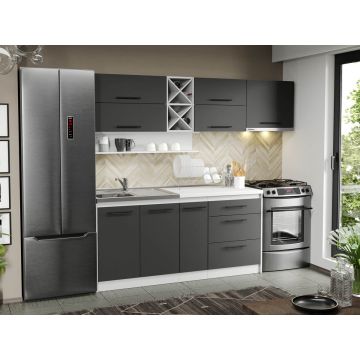 Mobila Bucatarie gri Sofi - 116 - 230 cm Mobila Bucatarie gri Sofi - 116 - 230 cm
