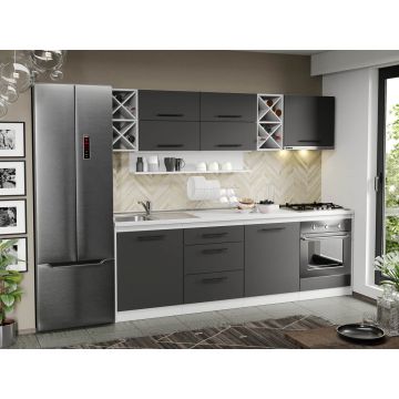 Mobila Bucatarie gri Sofi - 118 - 240 cm Mobila Bucatarie gri Sofi - 118 - 240 cm