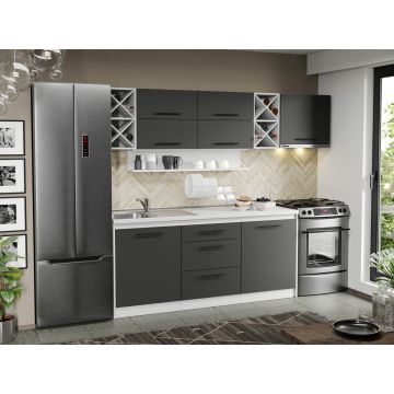 Mobila Bucatarie gri Sofi - 119 - 240 cm Mobila Bucatarie gri Sofi - 119 - 240 cm