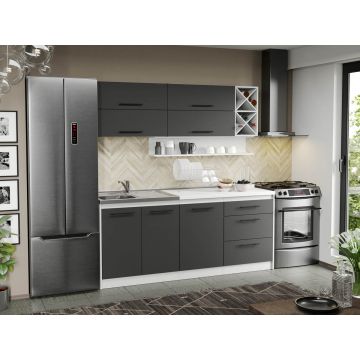 Mobila Bucatarie gri Sofi - 123 - 190 cm Mobila Bucatarie gri Sofi - 123 - 190 cm