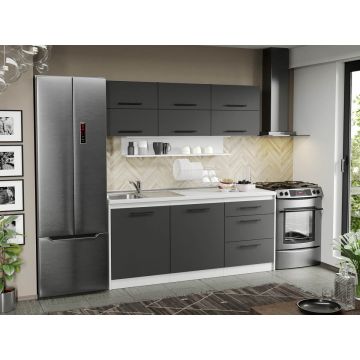 Mobila Bucatarie Gri Sofi - 126 - 180 cm Mobila Bucatarie Gri Sofi - 126 - 180 cm