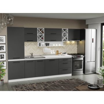 Mobila Bucatarie gri Sofi - 127- 320 cm Mobila Bucatarie gri Sofi - 127- 320 cm
