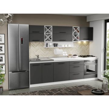 Mobila Bucatarie Gri Sofi - 128 - 260 cm Mobila Bucatarie Gri Sofi - 128 - 260 cm