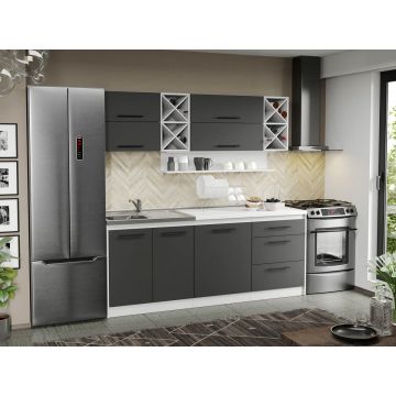 Mobila Bucatarie Gri Sofi - 130 - 200 cm Mobila Bucatarie Gri Sofi - 130 - 200 cm