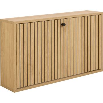 Pantofar în culoare naturală cu deschidere înclinată cu aspect de lemn de stejar 72x43x17 cm Albany – Actona Pantofar în culoare naturală cu deschidere înclinată cu aspect de lemn de stejar 72x43x17 cm Albany – Actona