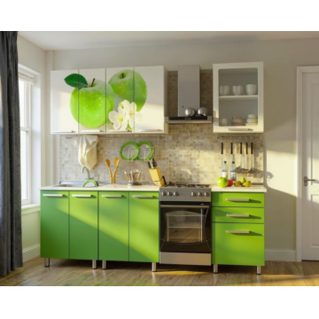 Set Bucatarie Famp Mar Alb Verde 180x60x200 cm