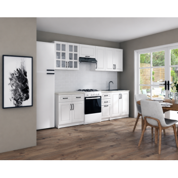 Set Bucatarie Michelle RO MDF Alb 260x60x200 cm