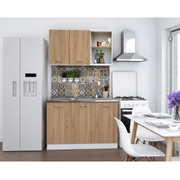 Set Bucatarie Natali Alb Sonoma 120x60x200 cm