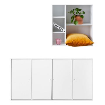 Set comodă și bibliotecă Hammel Mistral Kubus, alb Set comodă și bibliotecă Hammel Mistral Kubus, alb