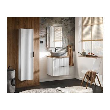 Set Mobilier  baie, din mdf, 5 piese, 60 cm, Adel alb Set Mobilier  baie, din mdf, 5 piese, 60 cm, Adel alb