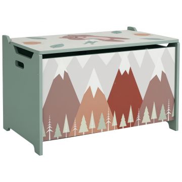 ZONEKIZ Cutie de depozitare, cutie de jucării, capac, design drăguț, Verde | Aosom Romania ZONEKIZ Cutie de depozitare, cutie de jucării, capac, design drăguț, Verde | Aosom Romania