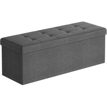 Bancheta depozitare Otoman Songmics Gri 110x38x38 cm
