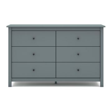 Comodă verde prăfuit din lemn de pin 130x80x45 cm Misti – Marckeric