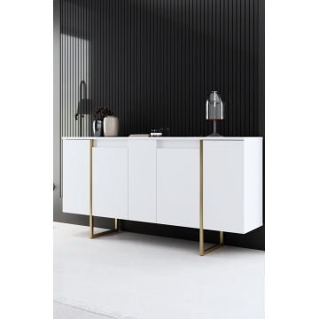 Consola Luxe Alb 160x35x80 cm