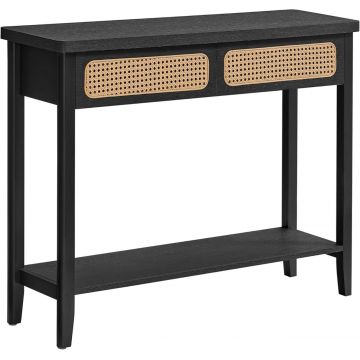 Consola Vasagle Negru 100x30x80 cm