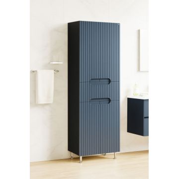 Dulap baie seria 033, front MDF, 4 usi, 1 sertar, antracit, 60x31.6x166 cm