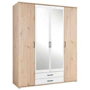 DULAP CU UȘI ROTATIVE alb, stejar Artisan DULAP CU UȘI ROTATIVE alb, stejar Artisan