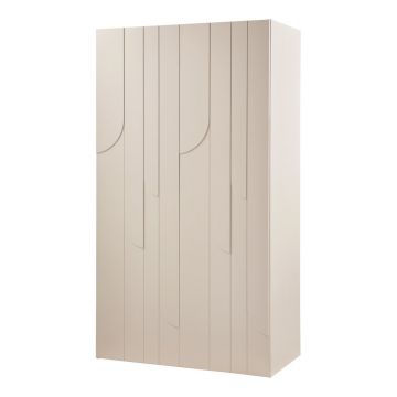 Dulap gri deschis din lemn de pin 110x200x57 cm Rain – WOOOD