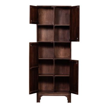 Dulap maro închis din lemn de mango 75x210x45 cm Staes – WOOOD